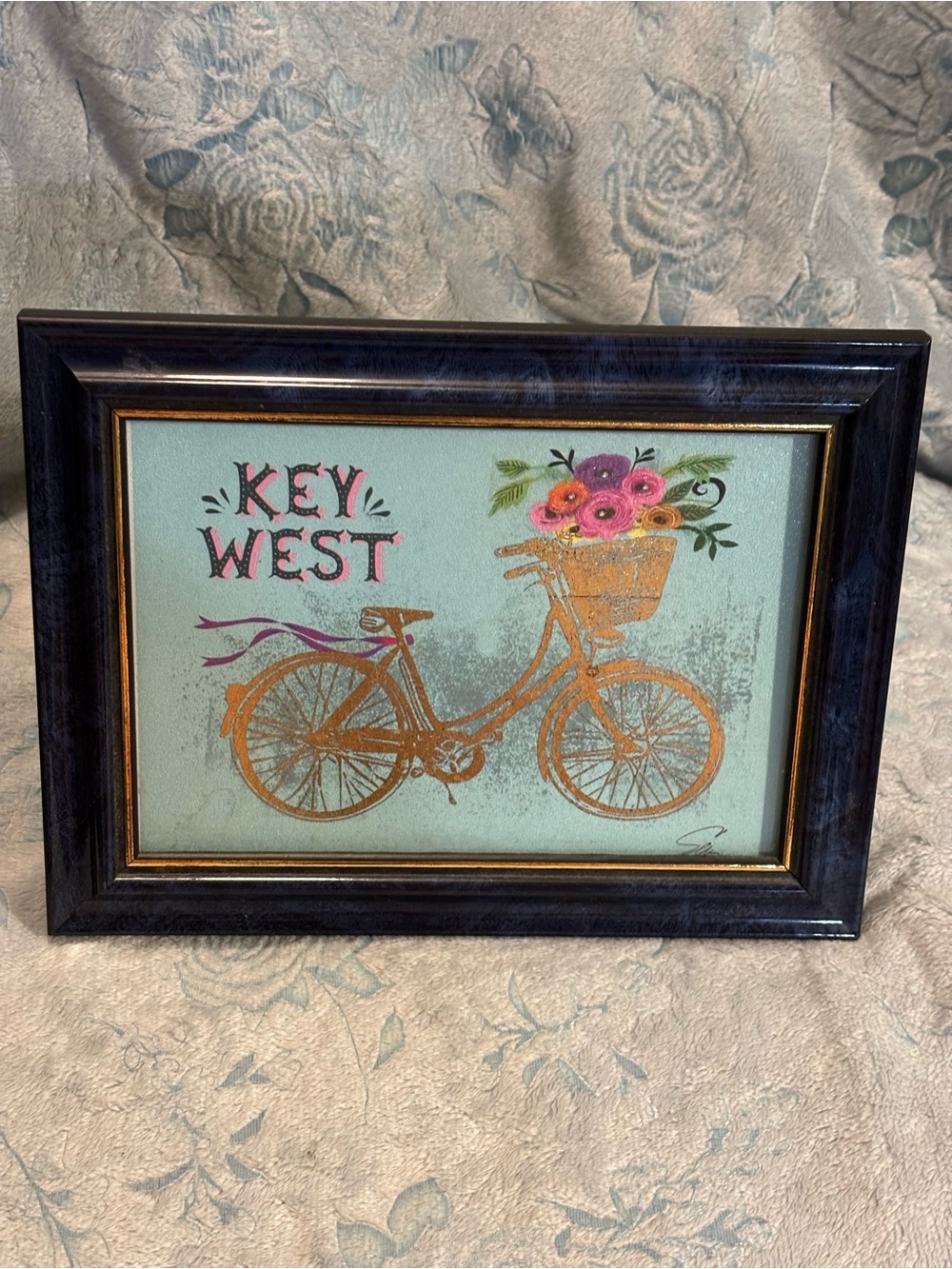 Framed 'Key West' Bicycle Wall Art or Frame 5x7